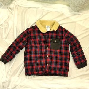 ❤️BNW/OT❤️💲5 for $20💲 4T Red Button Faux Fur Collar Coat